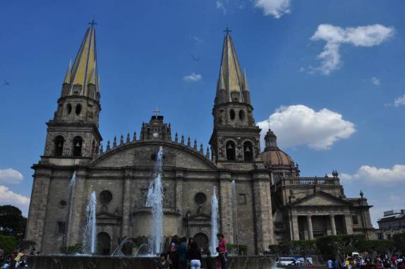 A bela Catedral de Guadalajara, no México